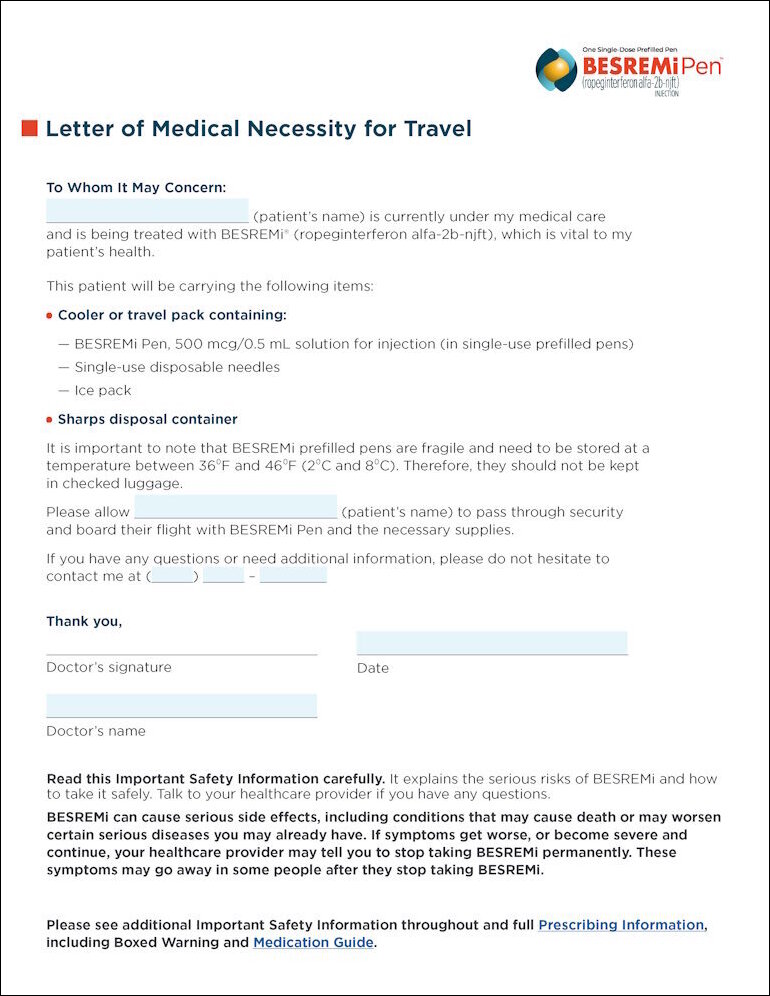 BESREMi travel letter